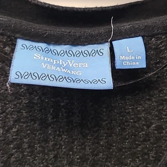 GUC Never Worn Simply Vera Vera Wang Charcoal and Black Cardigan - Picture 2 of 5